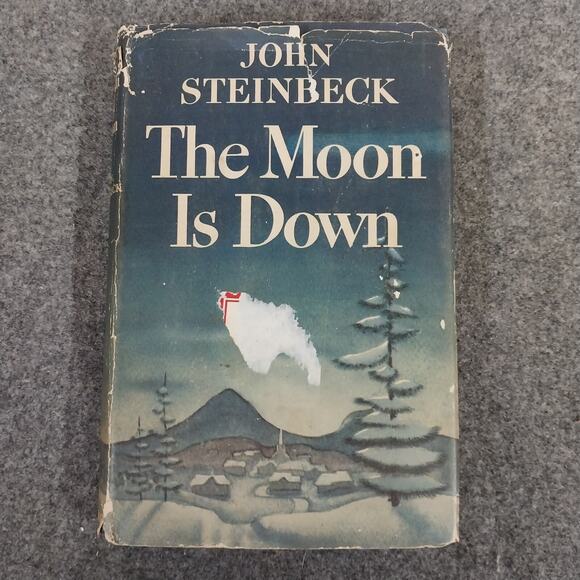 John Steinbeck the Moon Is Down 1942 TRUE 1st Edition & Printing HC DUST JACKET - Picture 2 of 6